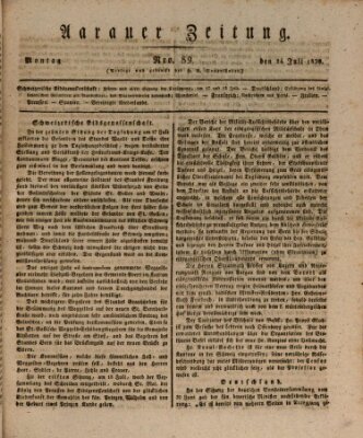 Aarauer Zeitung Montag 24. Juli 1820