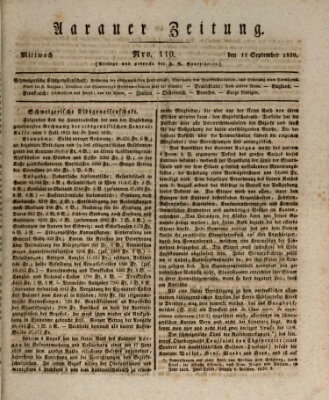 Aarauer Zeitung Montag 11. September 1820