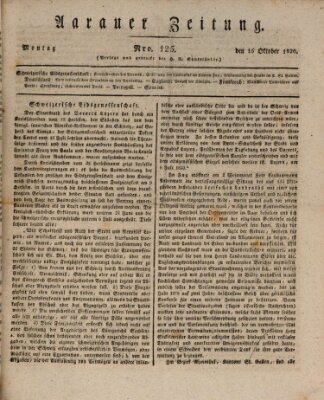 Aarauer Zeitung Montag 16. Oktober 1820