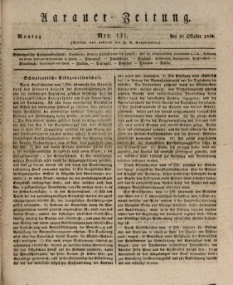 Aarauer Zeitung Montag 30. Oktober 1820