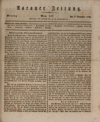 Aarauer Zeitung Montag 27. November 1820