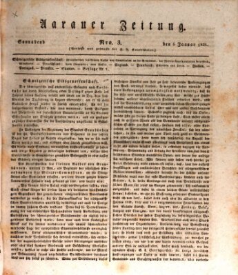 Aarauer Zeitung Samstag 6. Januar 1821