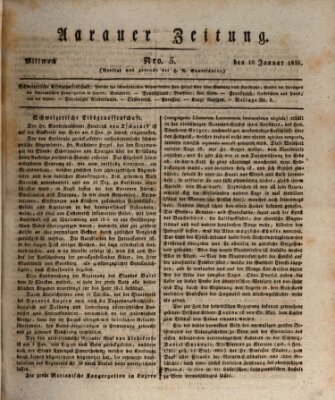 Aarauer Zeitung Mittwoch 10. Januar 1821