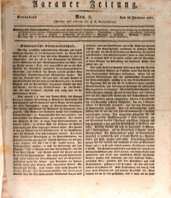 Aarauer Zeitung Samstag 20. Januar 1821