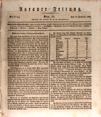 Aarauer Zeitung Montag 22. Januar 1821