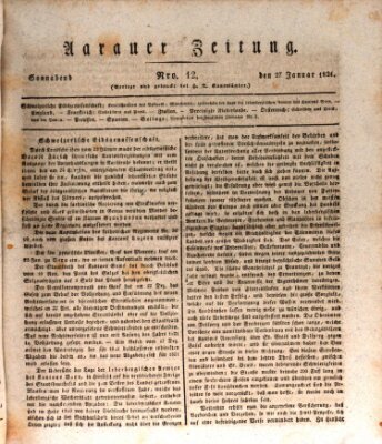 Aarauer Zeitung Samstag 27. Januar 1821