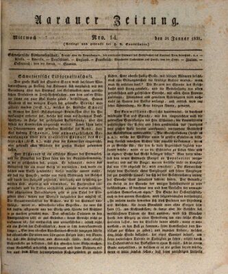 Aarauer Zeitung Mittwoch 31. Januar 1821