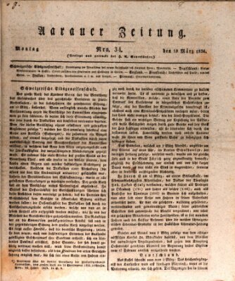 Aarauer Zeitung Montag 19. März 1821