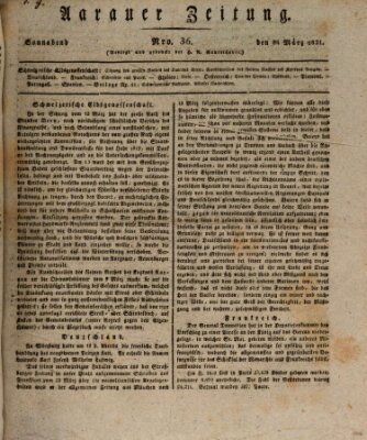 Aarauer Zeitung Samstag 24. März 1821