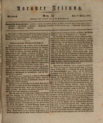 Aarauer Zeitung Sonntag 25. März 1821