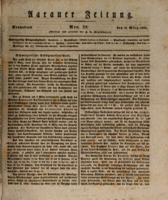 Aarauer Zeitung Samstag 31. März 1821