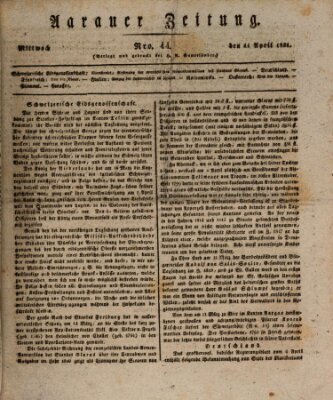 Aarauer Zeitung Mittwoch 11. April 1821