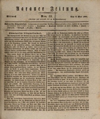 Aarauer Zeitung Mittwoch 16. Mai 1821