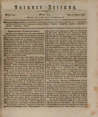 Aarauer Zeitung Montag 18. Juni 1821