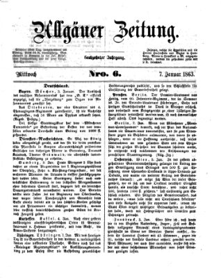 Allgäuer Zeitung Mittwoch 7. Januar 1863