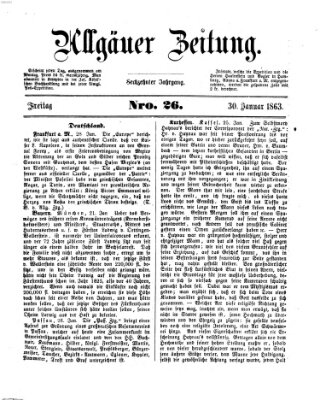 Allgäuer Zeitung Freitag 30. Januar 1863