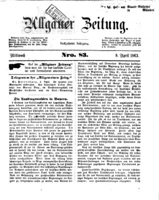 Allgäuer Zeitung Mittwoch 8. April 1863