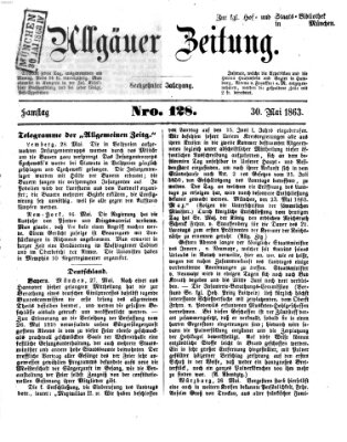 Allgäuer Zeitung Samstag 30. Mai 1863