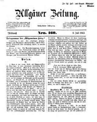 Allgäuer Zeitung Mittwoch 8. Juli 1863