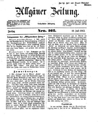 Allgäuer Zeitung Freitag 10. Juli 1863