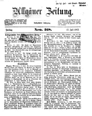 Allgäuer Zeitung Freitag 17. Juli 1863