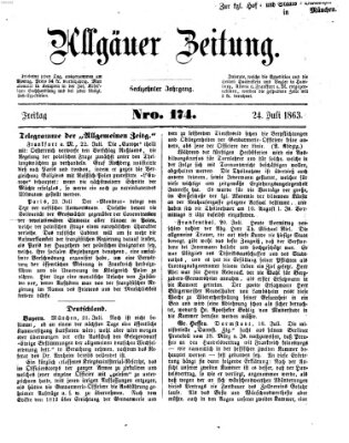 Allgäuer Zeitung Freitag 24. Juli 1863