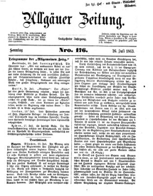 Allgäuer Zeitung Sonntag 26. Juli 1863