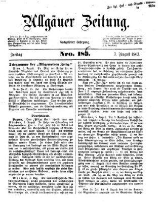 Allgäuer Zeitung Freitag 7. August 1863