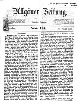 Allgäuer Zeitung Donnerstag 20. August 1863