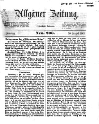 Allgäuer Zeitung Sonntag 30. August 1863