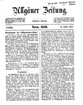 Allgäuer Zeitung Samstag 24. Oktober 1863