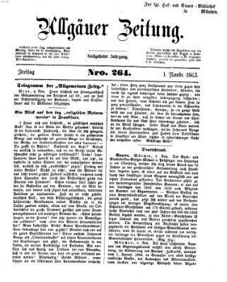 Allgäuer Zeitung Freitag 6. November 1863