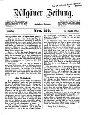 Allgäuer Zeitung Sonntag 15. November 1863