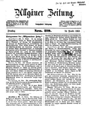 Allgäuer Zeitung Dienstag 24. November 1863