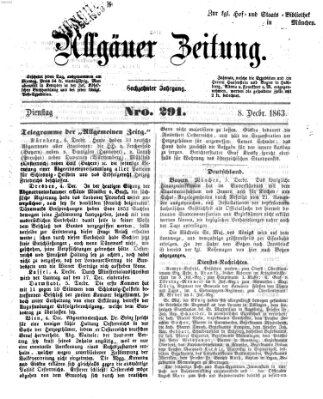 Allgäuer Zeitung Dienstag 8. Dezember 1863