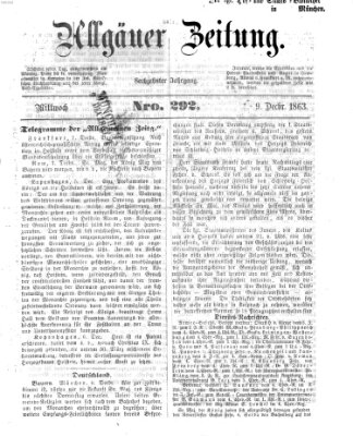 Allgäuer Zeitung Mittwoch 9. Dezember 1863