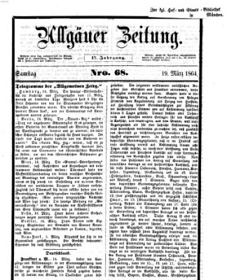 Allgäuer Zeitung Samstag 19. März 1864