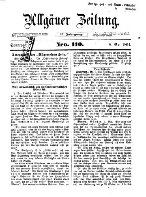 Allgäuer Zeitung Sonntag 8. Mai 1864