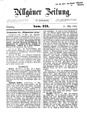 Allgäuer Zeitung Samstag 21. Mai 1864