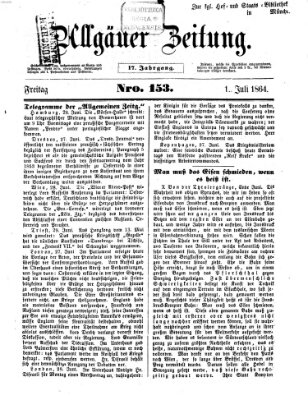 Allgäuer Zeitung Freitag 1. Juli 1864