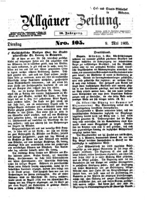 Allgäuer Zeitung Dienstag 9. Mai 1865