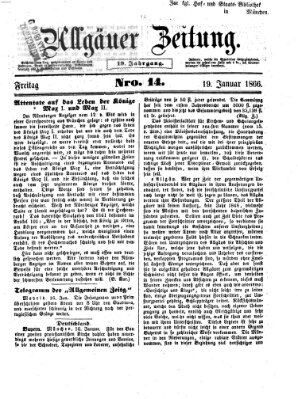 Allgäuer Zeitung Freitag 19. Januar 1866