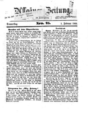 Allgäuer Zeitung Donnerstag 1. Februar 1866