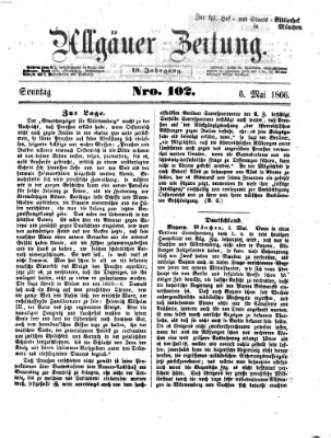 Allgäuer Zeitung Sonntag 6. Mai 1866