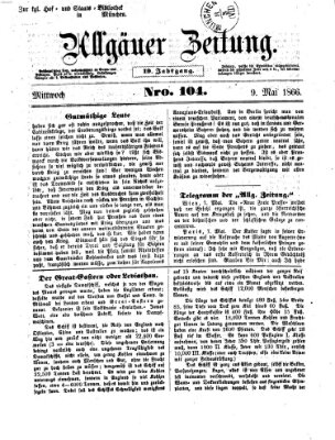 Allgäuer Zeitung Mittwoch 9. Mai 1866