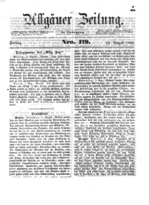 Allgäuer Zeitung Freitag 10. August 1866