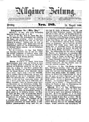 Allgäuer Zeitung Freitag 24. August 1866