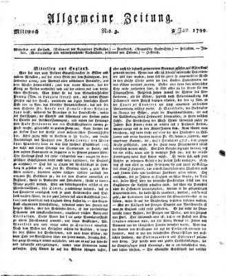 Allgemeine Zeitung Mittwoch 2. Januar 1799