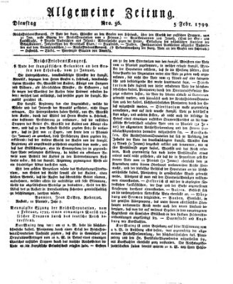 Allgemeine Zeitung Dienstag 5. Februar 1799