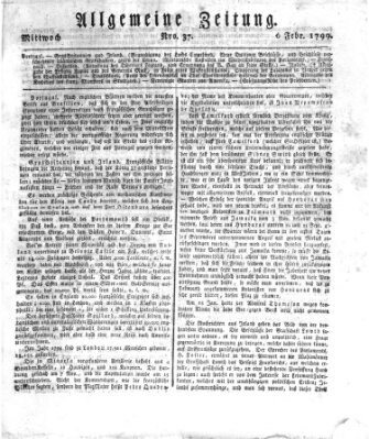 Allgemeine Zeitung Mittwoch 6. Februar 1799